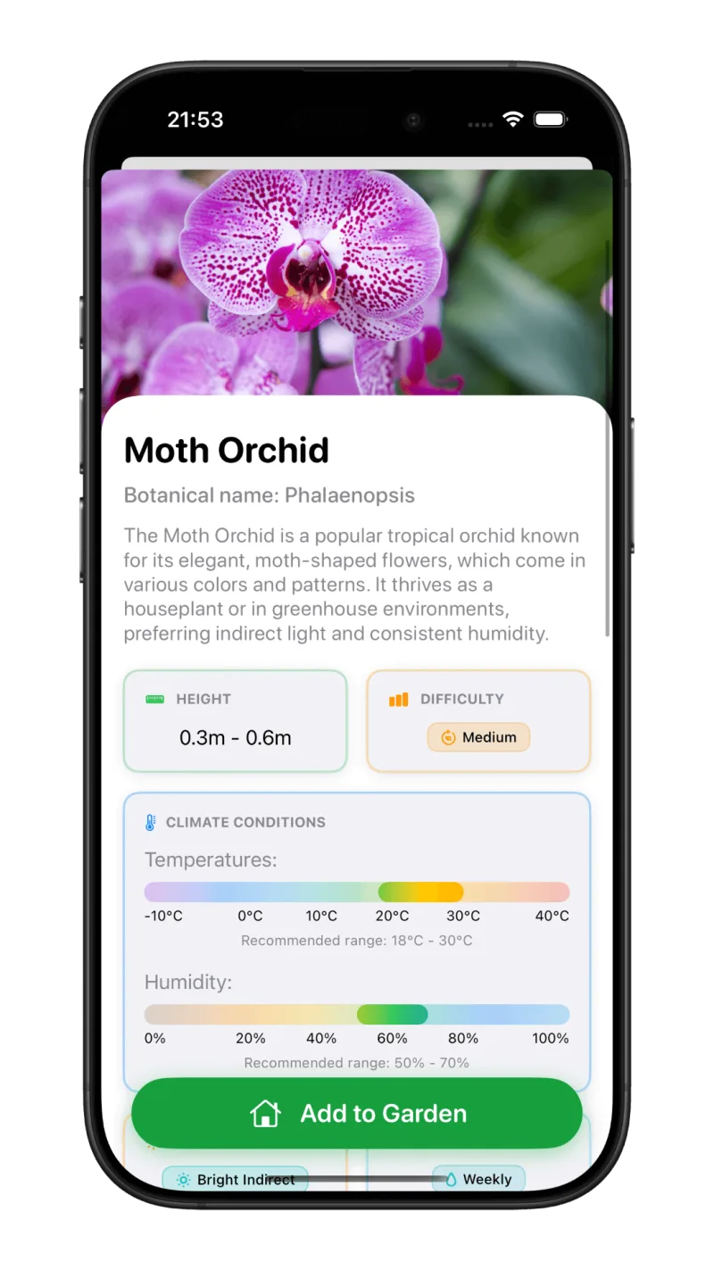 Greenie app: Instant Identification — Get all the information you need to take care of your plant
