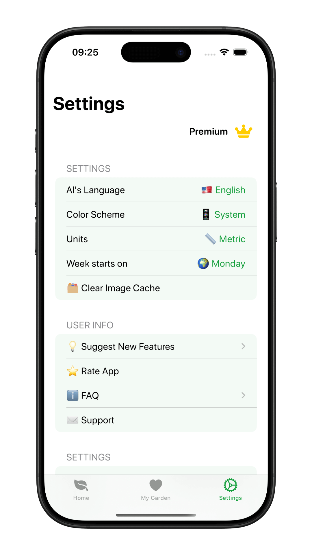 Greenie Personalize the App